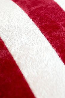 Poduszka dekoracyjna świąteczna 36x20 welurowa biała bordowa cukierek
