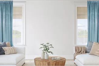 Zasłona gotowa na taśmie VELVET SOFT 140x270 welurowa niebieska