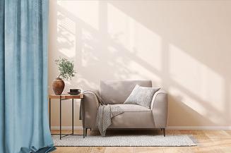 Zasłona gotowa na taśmie VELVET SOFT 140x270 welurowa niebieska