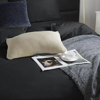 Pościel satyna bawełniana 140x200 SIN jednobarwna czarna