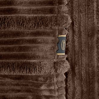 Koc narzuta NINA 220x200 Eurofirany ciemnobrązowy