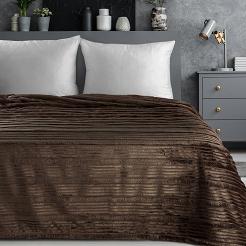 Koc narzuta NINA 220x200 Eurofirany ciemnobrązowy