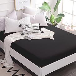 Prześcieradło jersey z gumką 160x200 czarne