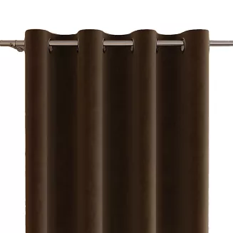 Zasłona gotowa na przelotkach VELVI 140x250 brązowa