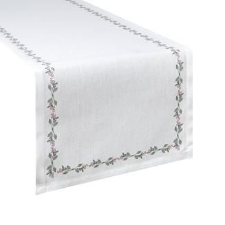 Obrus dekoracyjny LILY 40x140 Eurofirany biały