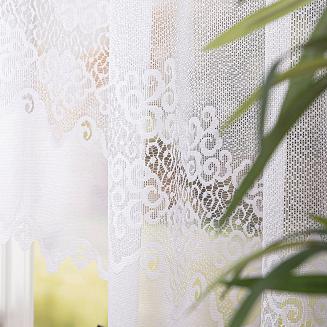 Firanka żakardowa gotowa na żabki MODESTA 400x160 biała
