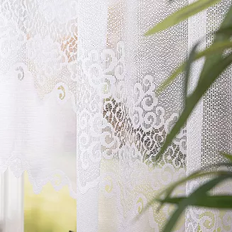 Firanka żakardowa gotowa na żabki MODESTA 400x160 biała
