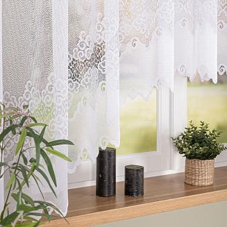 Firanka żakardowa gotowa na żabki MODESTA 400x160 biała