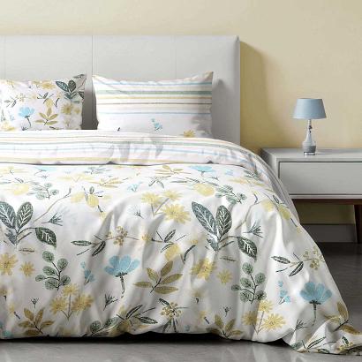 Pościel bawełniana HOPE COTTONLOVE 160x200 biała kolorowa letnia łąka