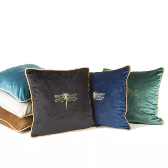 Poszewka dekoracyjna LORI 45x45 Eurofirany granatowa + złota