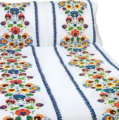 Pościel z kory 100% bawełna 160x200 wzór łowicki 1