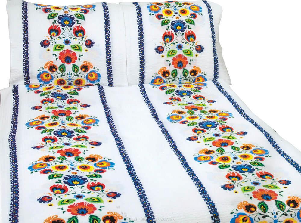 Pościel z kory 100% bawełna 160x200 wzór łowicki 1