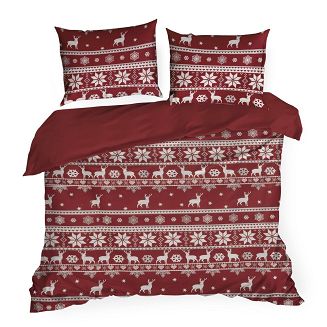 Komplet pościeli świąteczny POS 160x200 Eurofirany czerwony