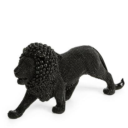 Figurka dekoracyjna ELDO 23x6x12 Eurofirany czarny lew