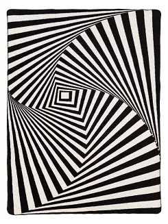 Koc bawełniano-akrylowy 150x200 geometryczna zebra