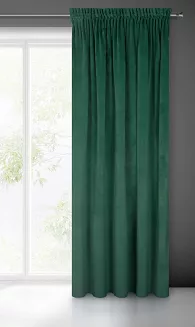 Zasłona gotowa na taśmie VILLA 140x300 Eurofirany ciemnozielony