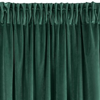 Zasłona gotowa na taśmie VILLA 140x300 Eurofirany ciemnozielony
