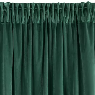 Zasłona gotowa na taśmie VILLA 140x300 Eurofirany ciemnozielony