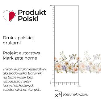 Firanka żakardowa na szelkach KWIATY Z EFEKTEM WYSZYWANIA 250x160 biała