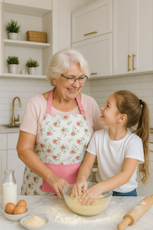 Bawełniany fartuch kuchenny z kieszonką 60x75 ENGLISH ROSE róże