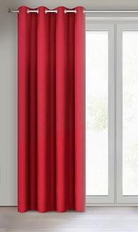 Zasłona gotowa na przelotkach RITA 140x250 Eurofirany czerwony