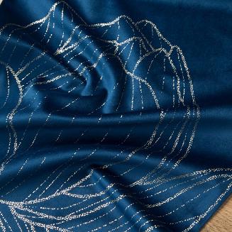 Obrus dekoracyjny BLINK 35x180 Eurofirany granatowy