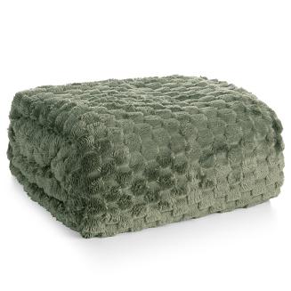 Koc narzuta CINDY6 150x200 Design91 oliwkowy