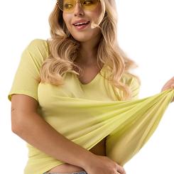 Bluzka damska z krótkim rękawem SERINA limonkowa