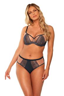 Biustonosz balkonteka z koronką Soft Antonia 1233 miękki granatowy