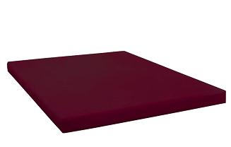 Prześcieradło jersey z gumką 160x200 bordowy na białym tle