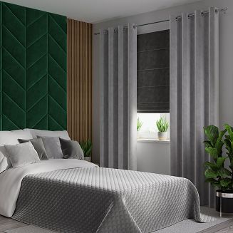 Narzuta dekoracyjna VELVI 170x210 pikowana w geometryczny wzór antracytowa