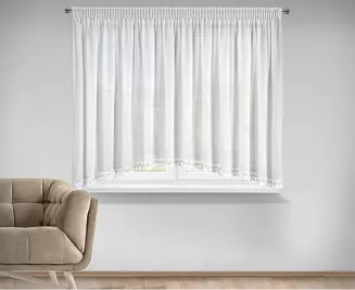 Firana gotowa na taśmie LORETA 400x160 Eurofirany biały