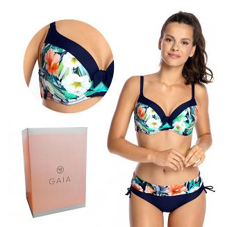 Strój kąpielowy góra biustonosz full cup Kamari 013 granatowy kwiaty