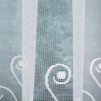 Firanka żakardowa gotowa na żabki KASJANA 400x160 biała