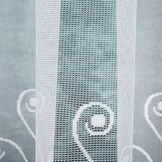 Firanka żakardowa gotowa na żabki KASJANA 400x160 biała