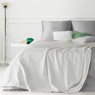 Koc narzuta VANESA 150x200 Design91 kremowy/srebrny