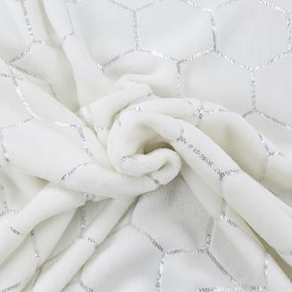 Koc narzuta VANESA 150x200 Design91 kremowy/srebrny