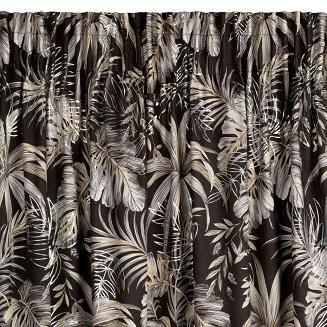 Zasłona gotowa na taśmie RODOS 140x270 Eurofirany czarny