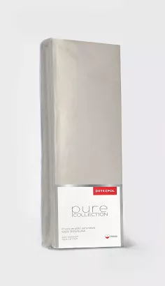 Prześcieradło satynowe z gumką Pure 180x200 jednobarwne beżowe