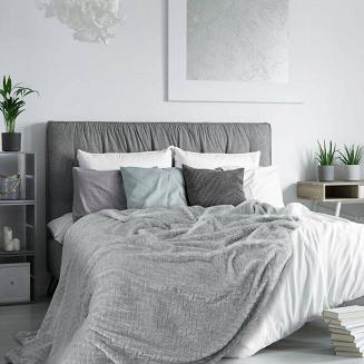 Koc narzuta CINDY 200x220 srebrny