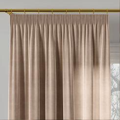 Zasłona gotowa na taśmie VELVI 140x240 jasnobeżowa