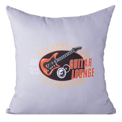 Poszewka dekoracyjna LONY 40x40 Eurofirany jasnoszara / czerwona