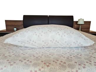 Pościel jersey 160x200 kremowa różowa wiatraczki