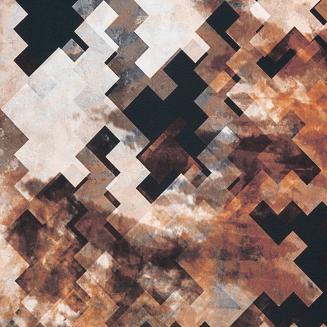 Pościel satynowa ZOJA 200x220 Eurofirany brązowy/czarny