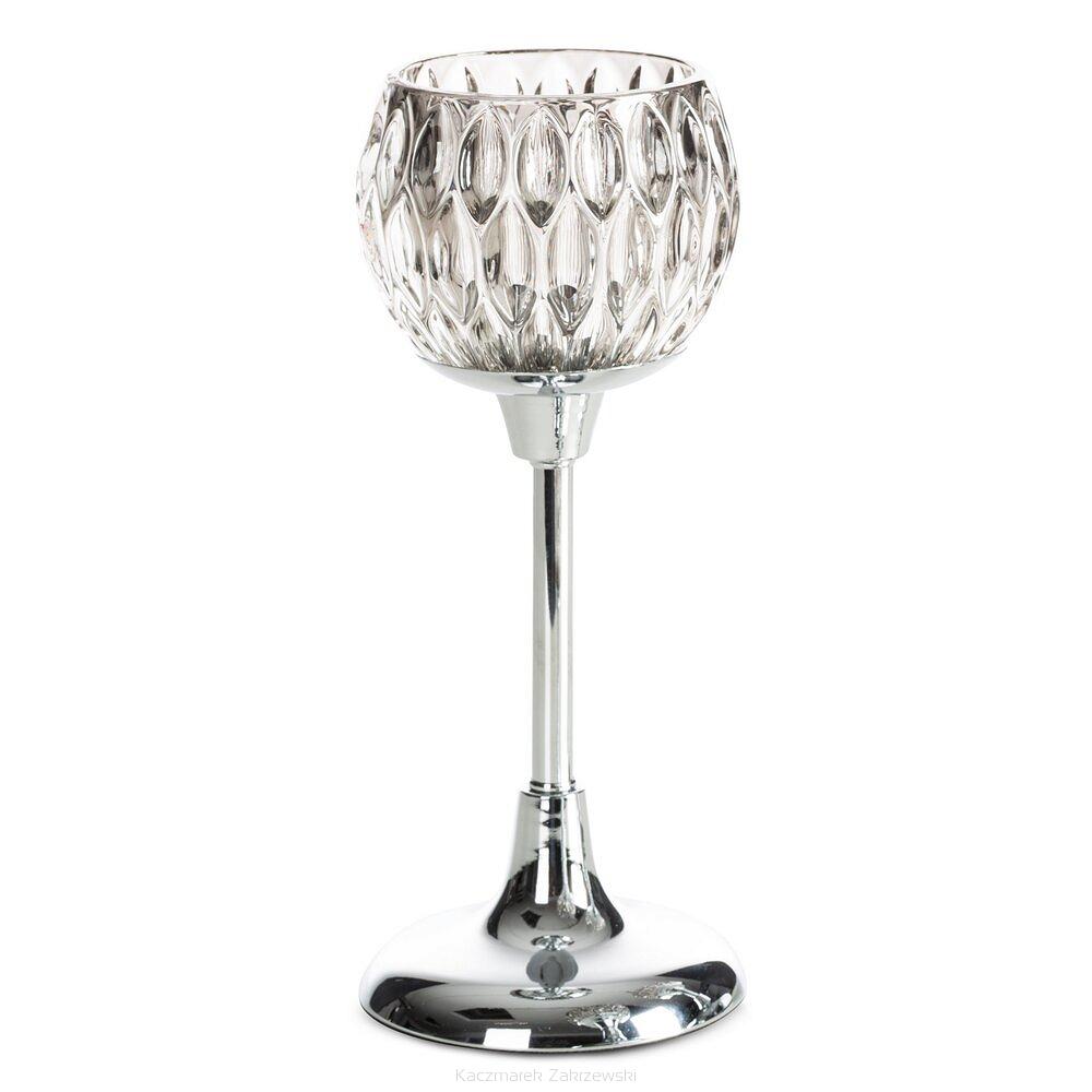 Świecznik dekoracyjny ZARIA Eurofirany srebrny