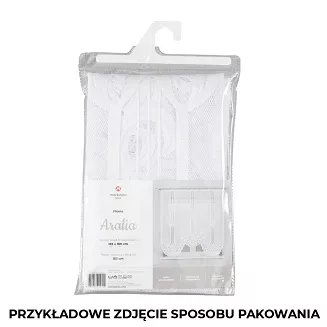 Firanka żakardowa gotowa na szelkach MALWINA 410x80 biała