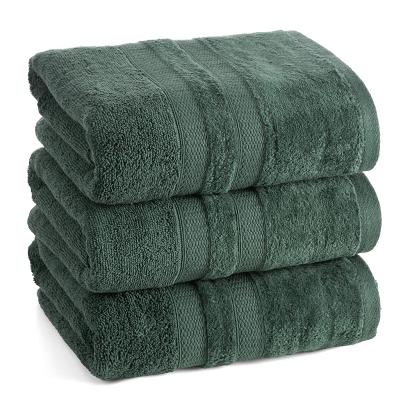 Ręcznik bawełniany PORTO 50x90 Eurofirany ciemnozielony puszysty i chłonny