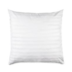 Poszewka satyna bambusowo-bawełniana STRIPE WHITE 40x40 Darymex jednokolorowa biała