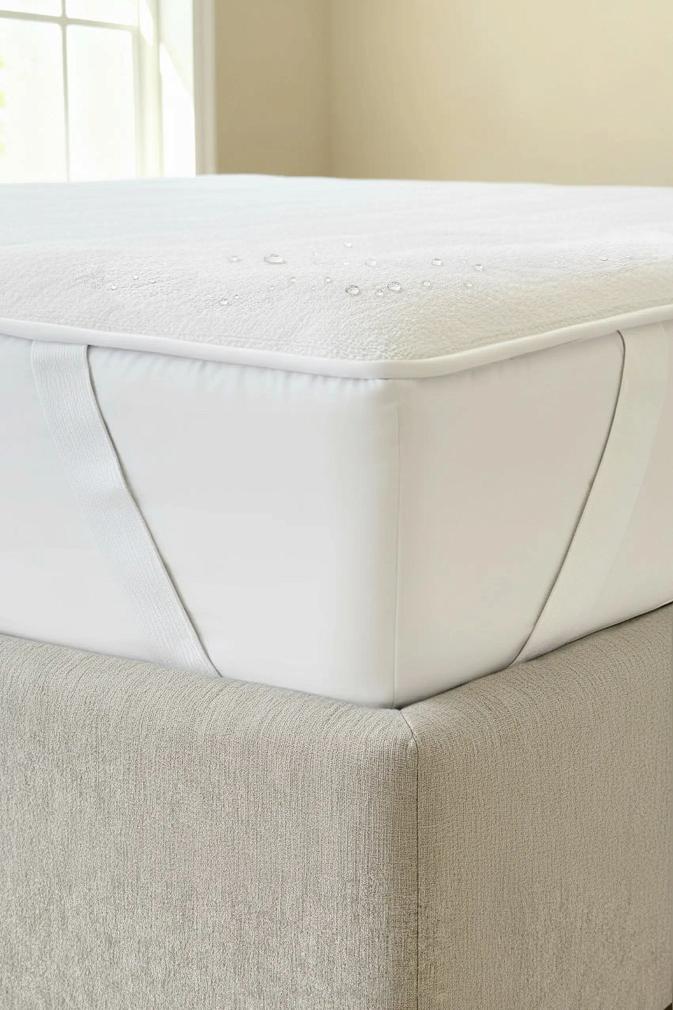 Wodoodporny ochraniacz na materac frotte 200x220 AQUASAFE biały