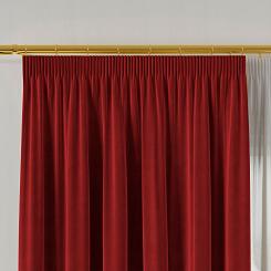 Zasłona gotowa na taśmie VELVI 140x250 czerwona